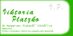 viktoria platzko business card